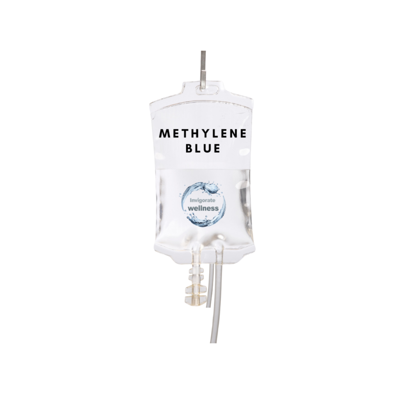 IV bag of methylene blue