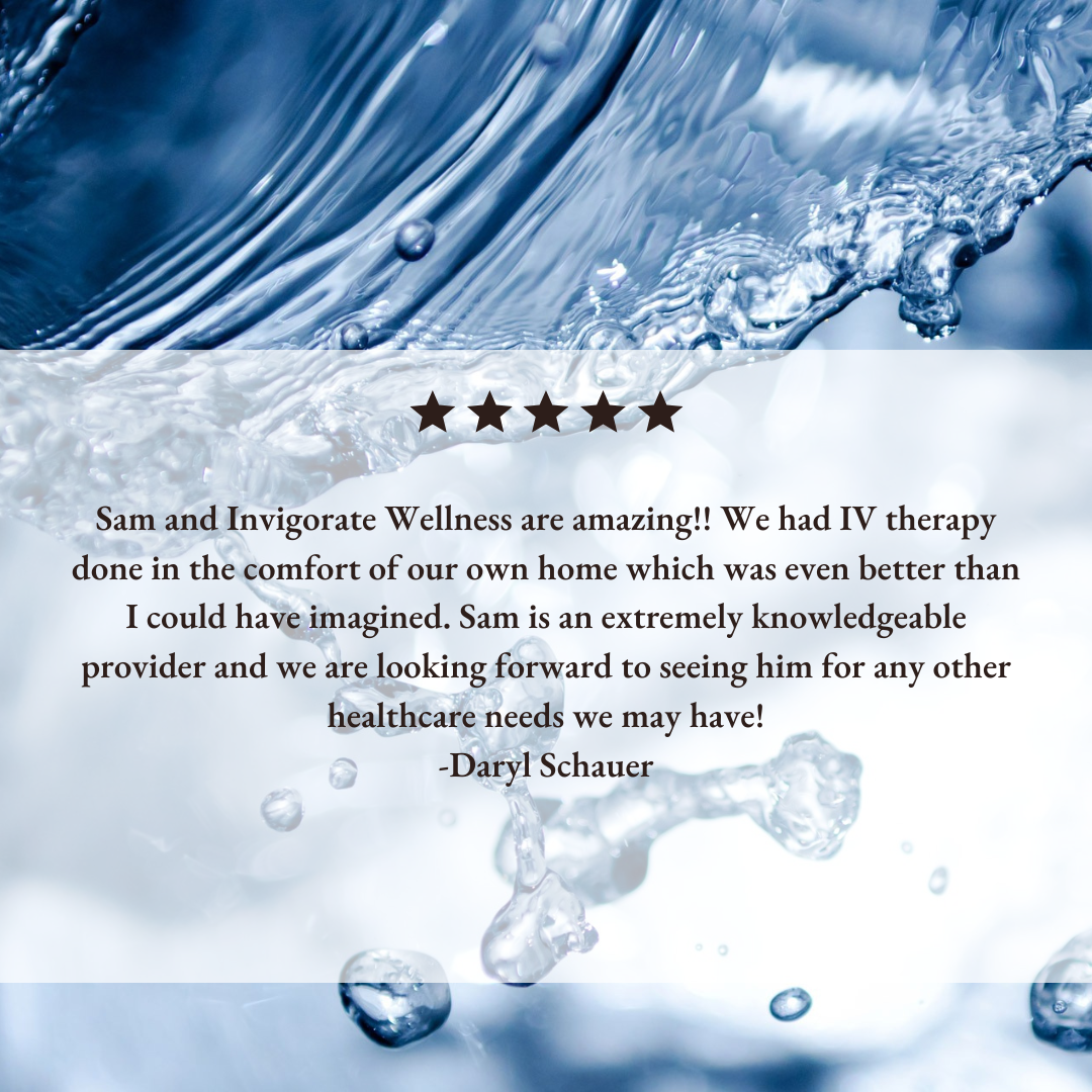 Review from happy client for iv therapy