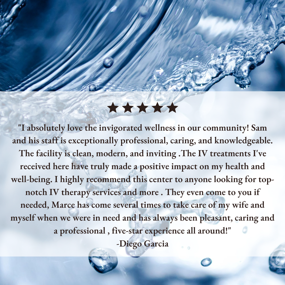 Review from happy client for iv treatment