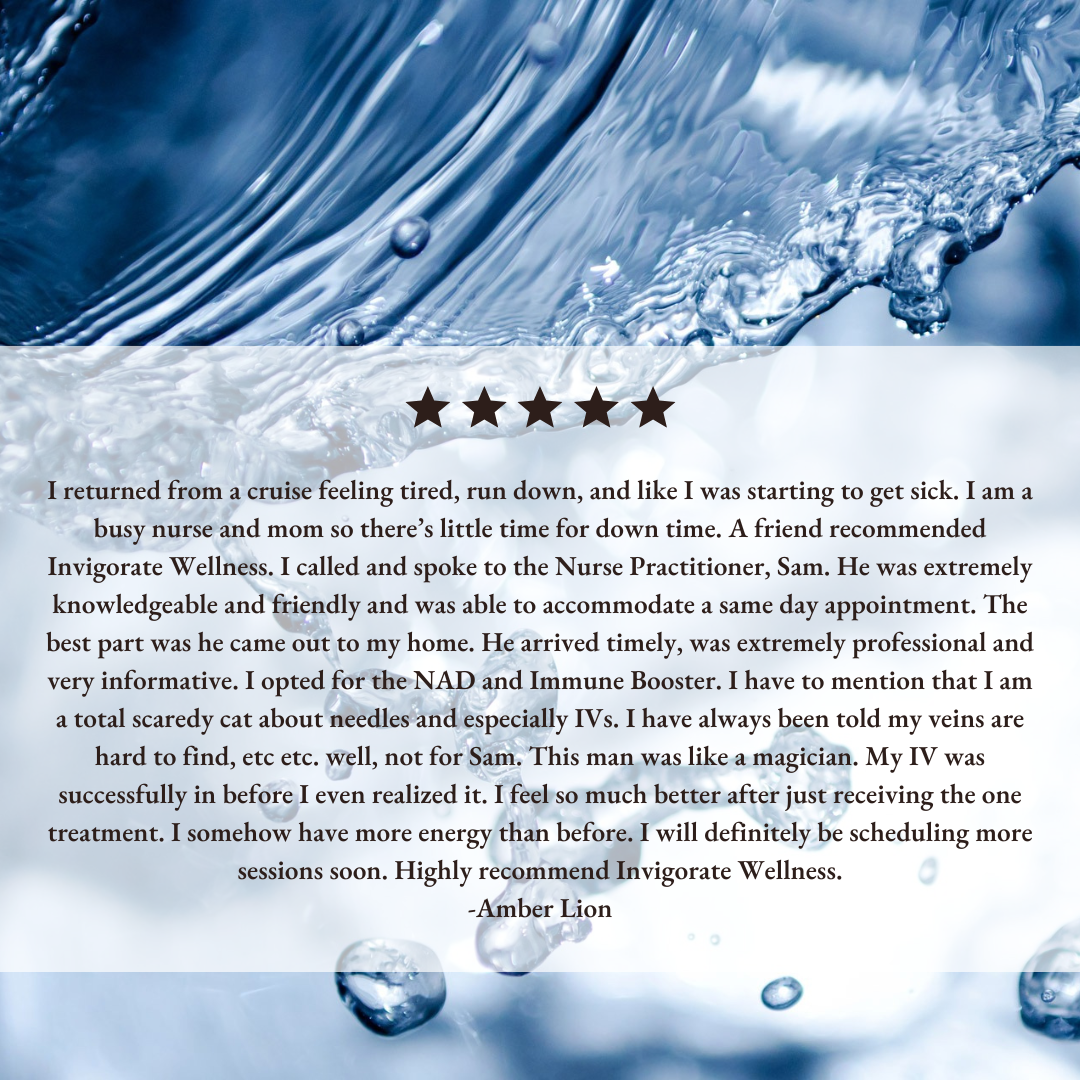 Review from happy client for iv services